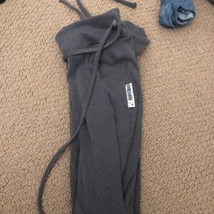 Gym shark legging with waist tie